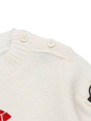 Moncler Enfant Intarsia Crewneck Knit Jumper