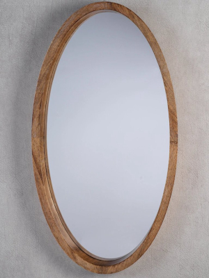 Heritage Mango Wood Oval Mirror