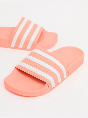 Adidas Originals Adilette Slides In Pink