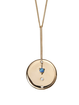 Spinning Medallion Opal And Diamond Necklace