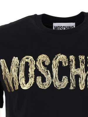 Moschino Logo Printed Crewneck T-shirt