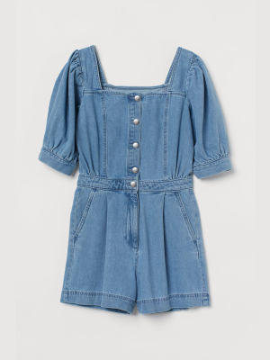 Denim Romper