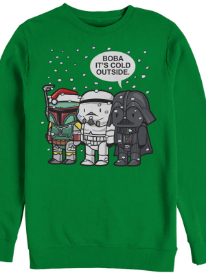 Men's Star Wars Christmas Boba It's Cold Outside Sweatshirt