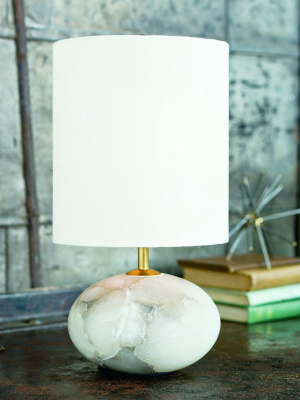 Alabaster Mini Orb Lamp