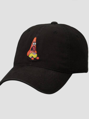Men's Nickelodeon Spongebob Patrick Baseball Cap - Black One Size