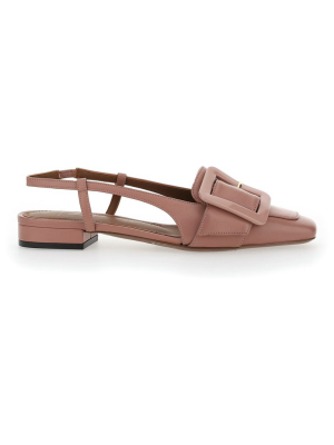 L'autre Chose Buckle Embellished Flats