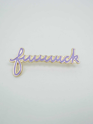 Fuuuuck Pin, Lavender/brass