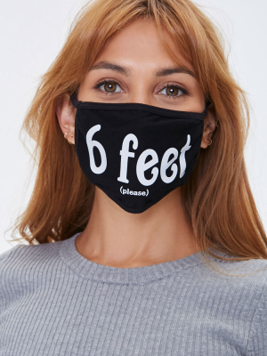 6 Feet Please Graphic Face Mask