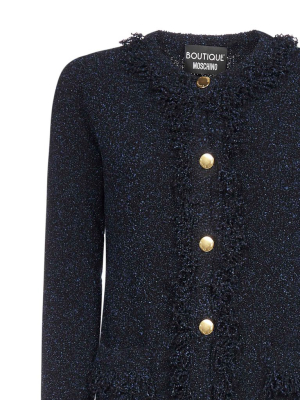 Boutique Moschino Buttoned Tweed Cardigan