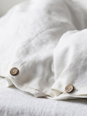 White Linen Duvet Cover