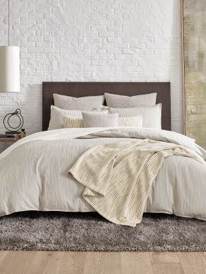 Kenneth Cole New York Lawrence Duvet Cover Set, Cotton, Linen, Full/queen