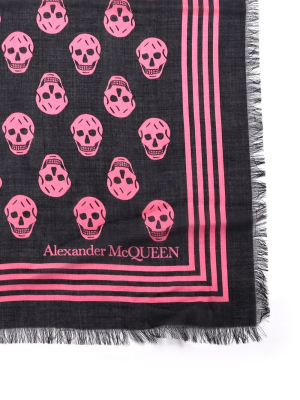 Alexander Mcqueen Biker Skull Scarf