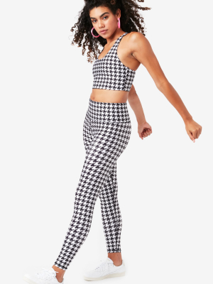 Houndstooth Hi-shine Leggings