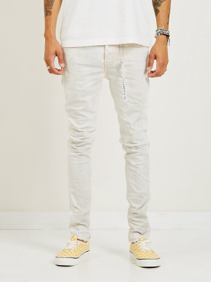 P001 Slim Fit White Neon Stitch