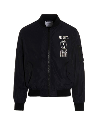 Moschino Optical Bomber Zip Jacket