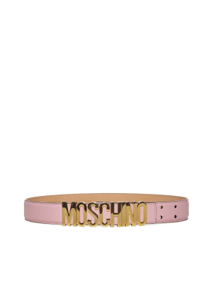 Moschino Logo Plaque Belt