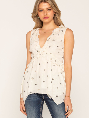 Cascade Ruffle Top