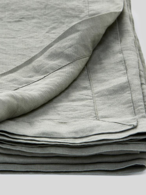 100% Linen Table Cloth In Stone