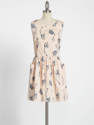 Lemurder She Wrote Cotton Sleeveless Dress