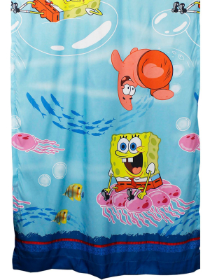 1pc Long Drapery Panel Catch Me Spongebob Window Curtain Panel - Spongebob Squarepants..