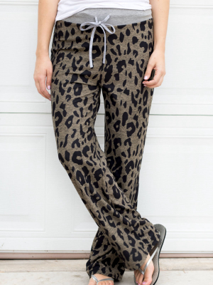 Animal Print Wide Leg Lounger