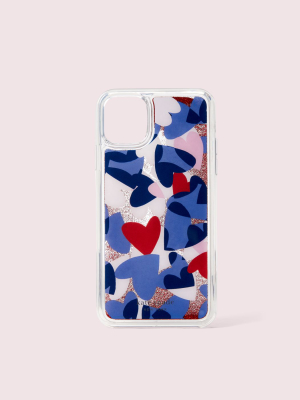Heart Party Liquid Glitter Iphone 11 Pro Case