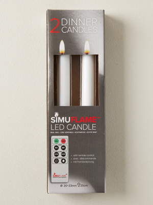 Flameless Taper Candles, Set Of 2