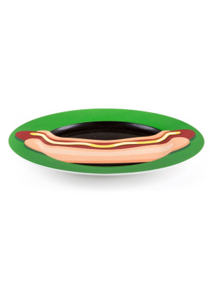 Porcelain Hot Dog Plate