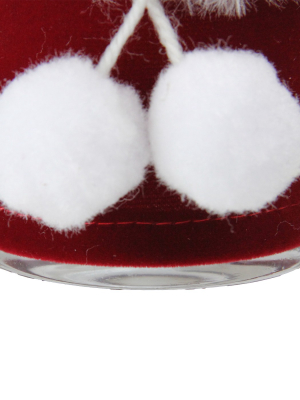 Northlight 3.25" Faux Fur Santa Claus Inspired Tea Light Candle Holder - Red/white