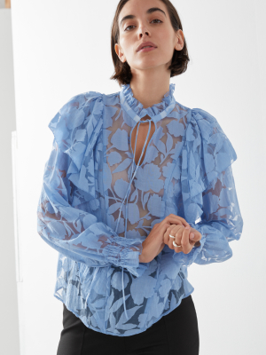 Ruffled Overlay Blouse