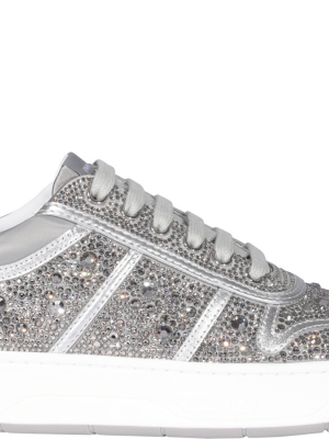 Jimmy Choo Hawaii Crystal Embellished Sneakers