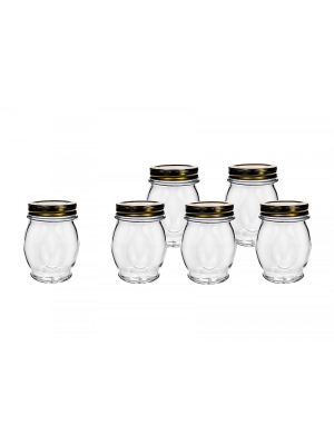Amici Home Italian Glass Canning Jar, 13.75oz, Set Of 6