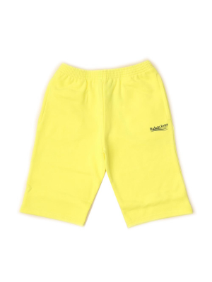 Balenciaga Kids Logo Print Track Shorts