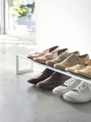 Line Expandable Low-profile Shoe Rack - Single Tier In Various Colors