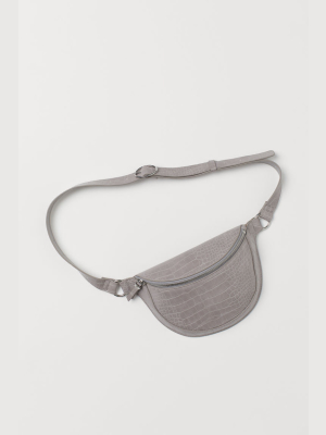 Crocodile-patterned Belt Bag