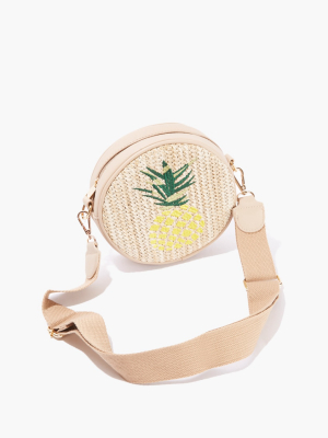 Straw Pineapple Crossbody Bag