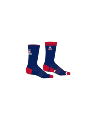 Ncaa Arizona Wildcats Men's Crew Socks 2pk Gift Box - 10-13