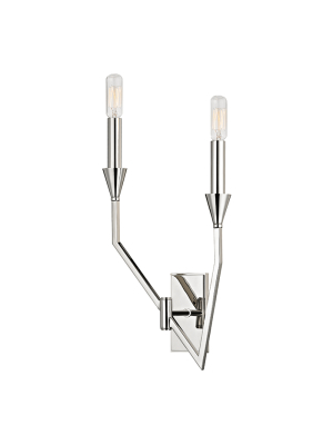 Hudson Valley Lighting Archie 2-bulb Sconce - Polished Nickel