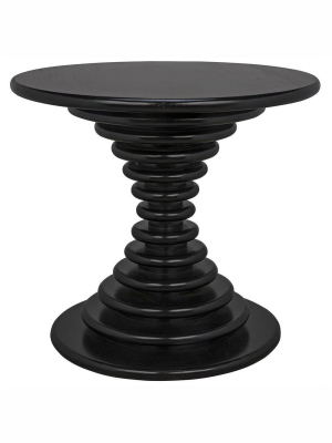 Noir Scheiben Hand Rubbed Black Side Table