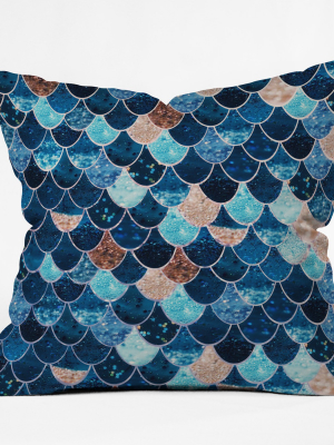 Monika Strigel Geometric Square Throw Pillow Blue - Deny Designs