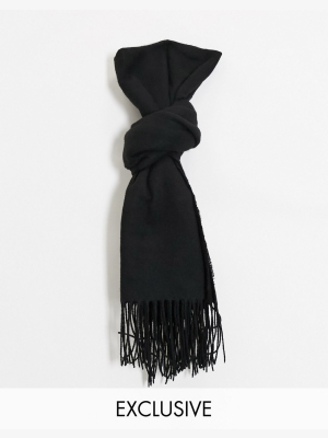 Collusion Unisex Scarf In Black