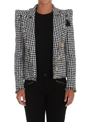 Ballmain Frayed-edge Single-breasted Blazer