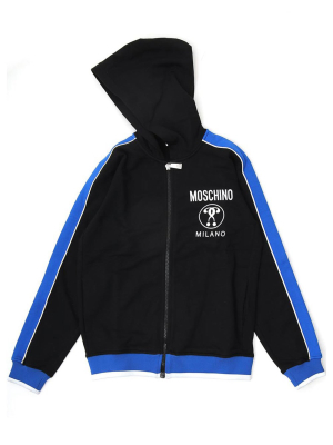 Moschino Kids Logo Printed Hooded Jacket