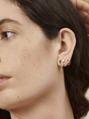 Sophie Ratner Pave Helical Hoops