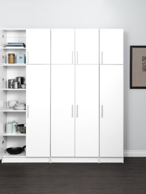 80" Elite With 6 Storage Cabinet Set White - Prepac