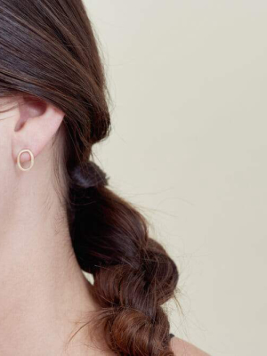 Oval Stud Earrings