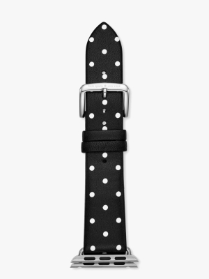 Black Dot Leather 38/40mm Apple Watch® Strap