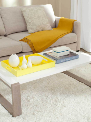 Balin Lacquer Coffee Table White/gray