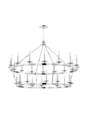 Hudson Valley Lighting Allendale 28-bulb Chandelier - Polished Nickel