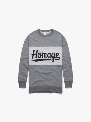 Women's Script Homage Stripe Crewneck